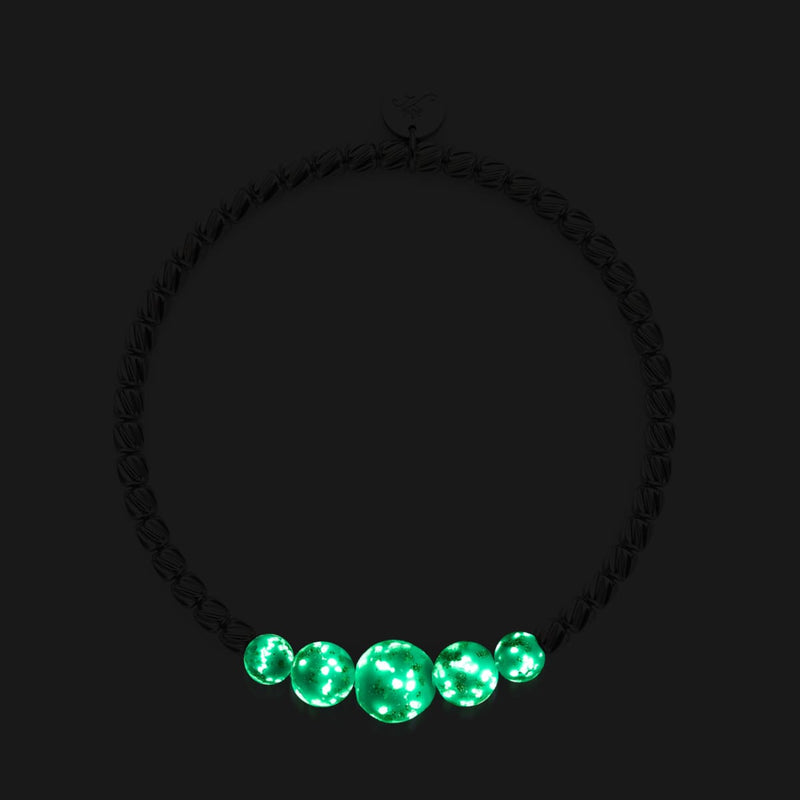 Céruléen | Argent | Bracelet Cascade de Verre Luciole