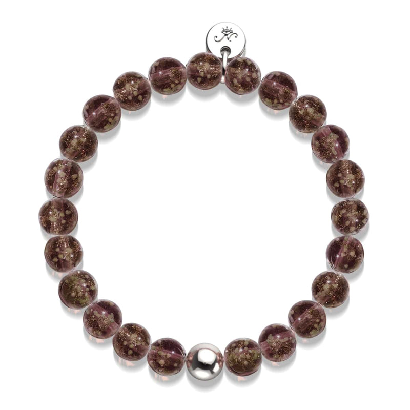 Chocolat | Argent sterling .925 | Bracelet Verre Luciole
