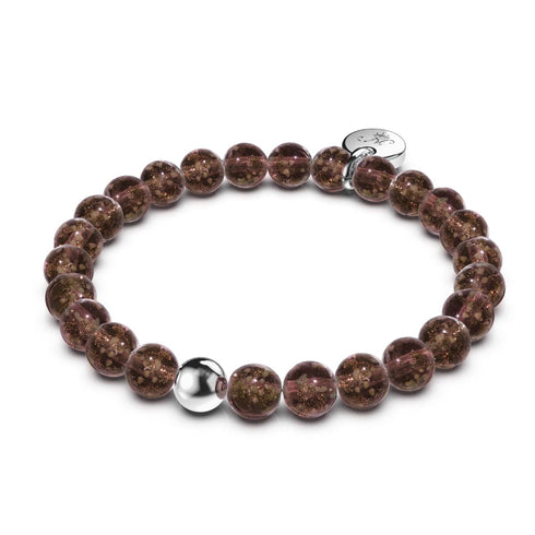 Chocolat | Argent sterling .925 | Bracelet Verre Luciole