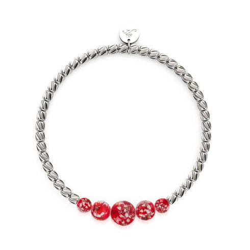 Pourpre | Argent | Bracelet Cascade de Verre Luciole