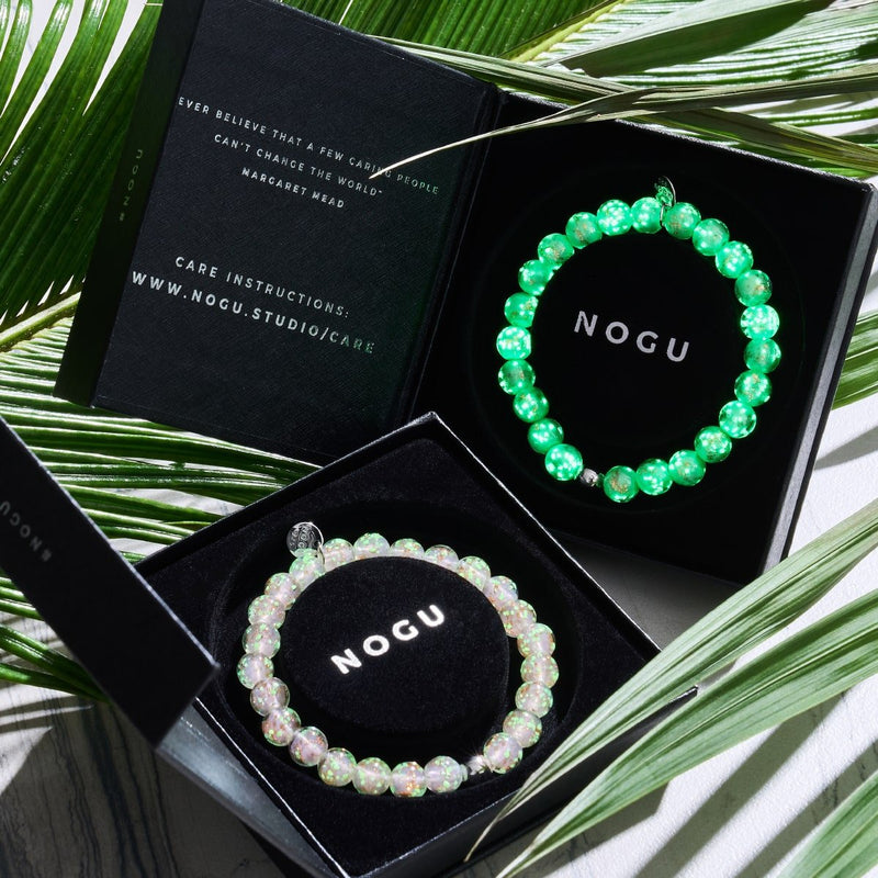 Guava | .925 Sterling Silver | Firefly Glass Bracelet