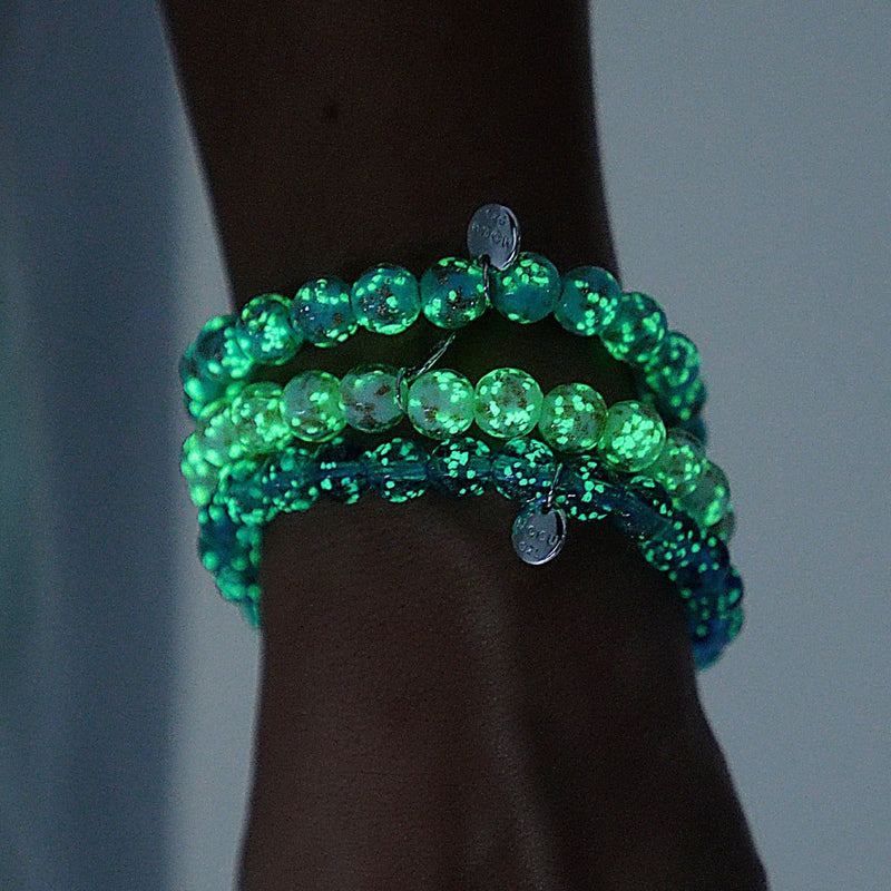 Indigo | Argent sterling .925 | Bracelet Verre Luciole