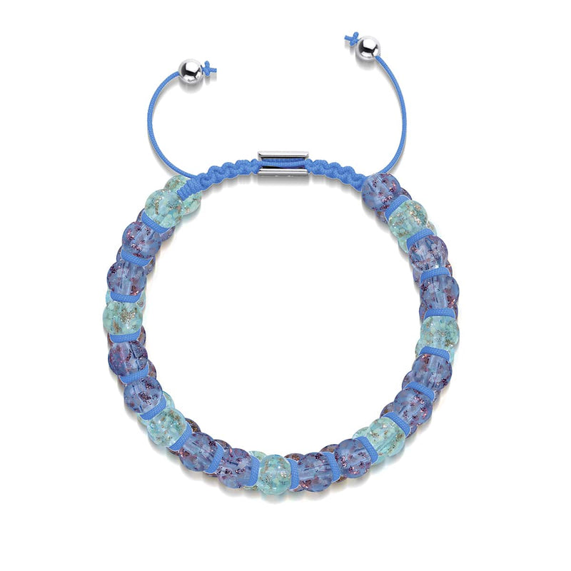 Glacier Indigo | Indigo x Bleu Arctique | Bracelet Verre Double Luciole
