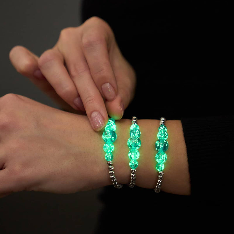 Indigo | Argent | Bracelet Cascade de Verre Luciole