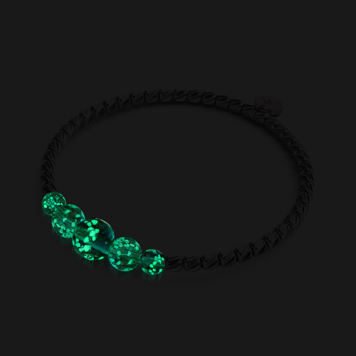 Indigo | Argent | Bracelet Cascade de Verre Luciole