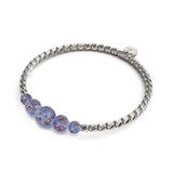 Indigo | Silver | Firefly Glass Cascade Bracelet