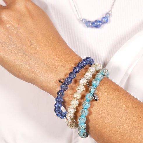 Ivoire | Argent sterling .925 | Bracelet Verre Luciole