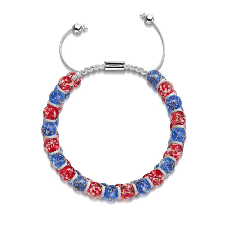 Terre du libre | Cobalt x Cramoisi | Bracelet Verre Double Luciole