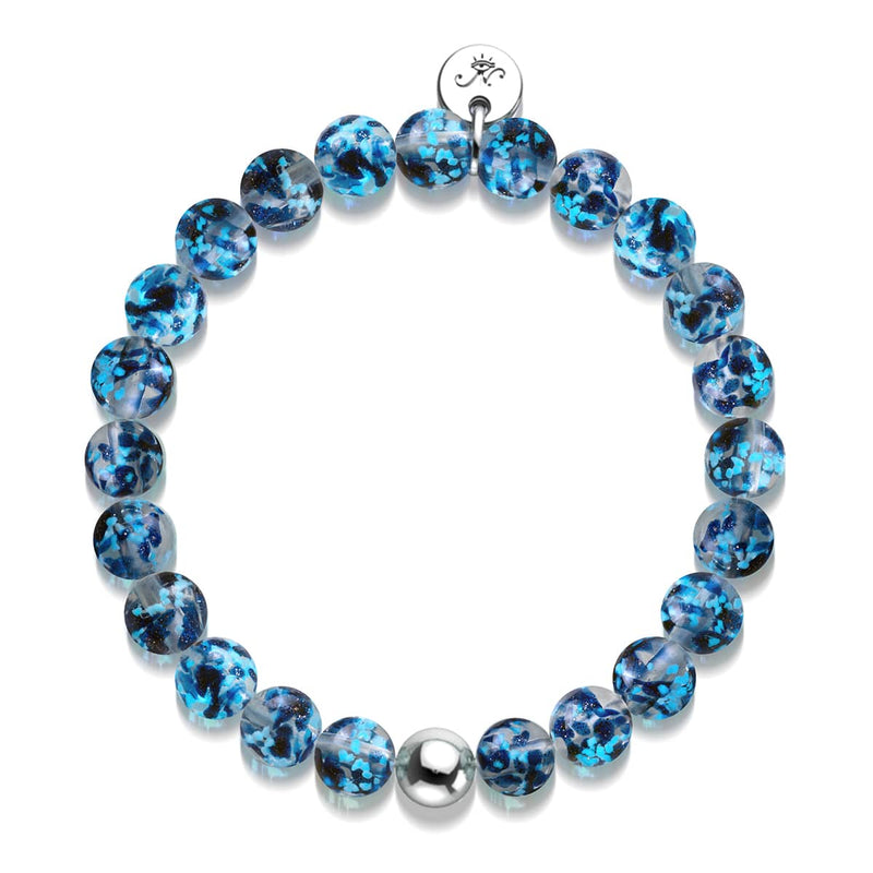 Lapis Flamme | Argent sterling .925 | Bracelet Verre Luciole