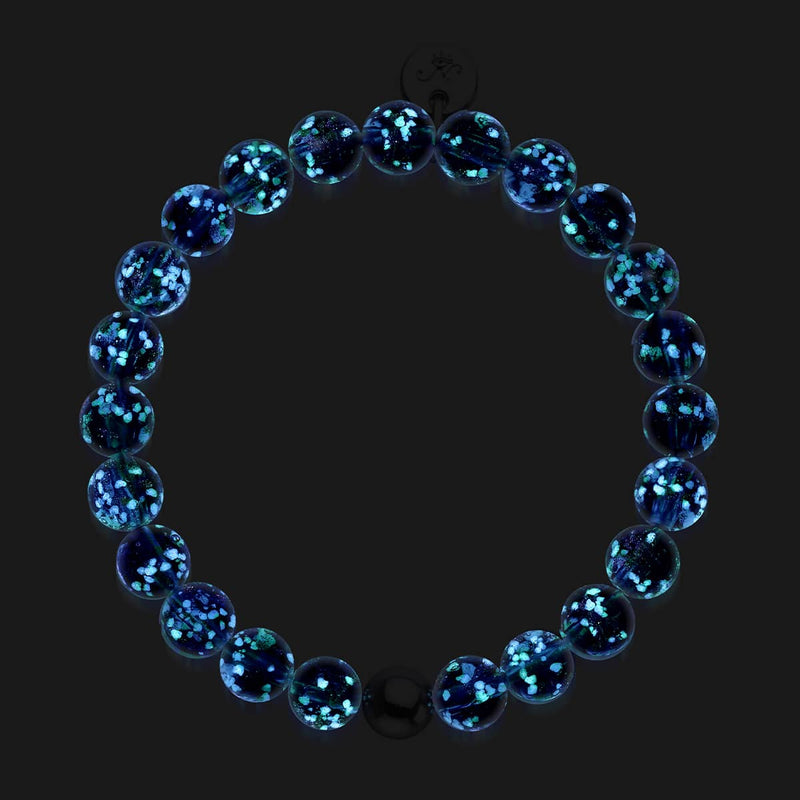 Lapis Flamme | Argent sterling .925 | Bracelet Verre Luciole