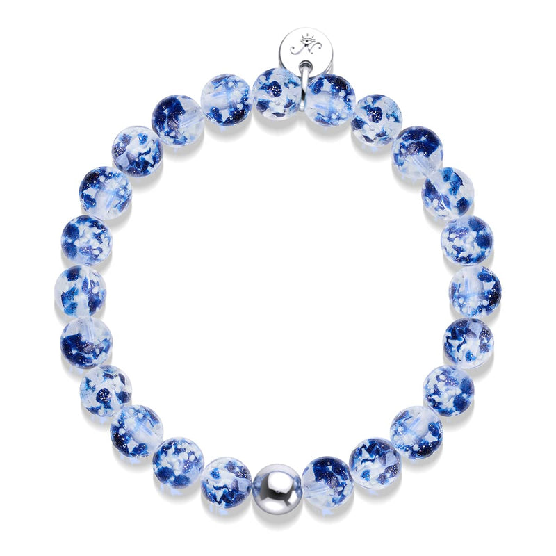 Lapis Flamme | Argent sterling .925 | Bracelet Verre Luciole