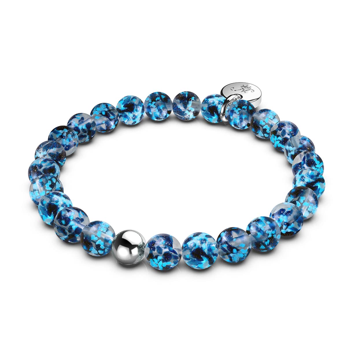 Lapis Flamme | Argent sterling .925 | Bracelet Verre Luciole