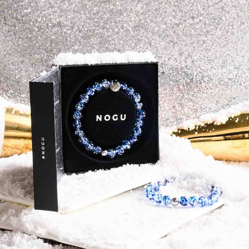 Lapis Flamme | Argent sterling .925 | Bracelet Verre Luciole