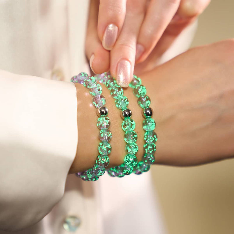 Lilas | Argent sterling .925 | Bracelet Verre Luciole