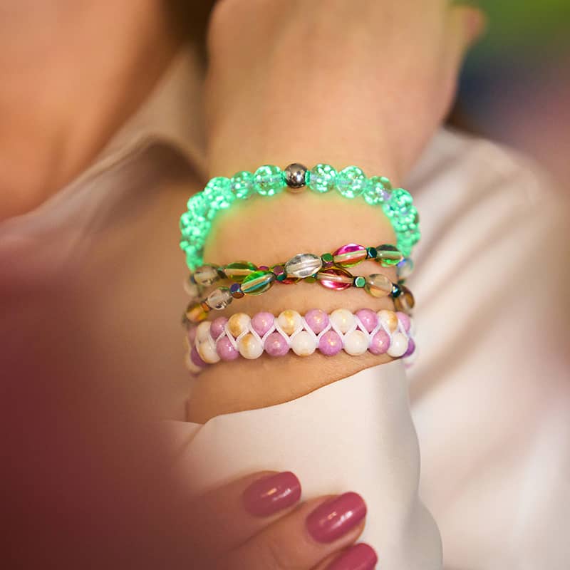 Lilas | Argent sterling .925 | Bracelet Verre Luciole