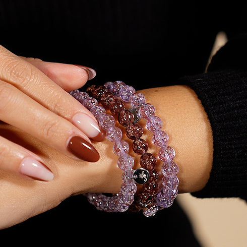 Lilas | Argent sterling .925 | Bracelet Verre Luciole