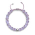 Lilas | Argent | Bracelet macramé verre luciole