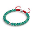 Mini verre luciole bleu sarcelle x bracelet fil rouge