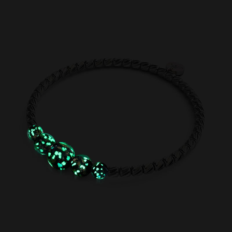 Obsidienne | Argent | Bracelet Cascade de Verre Luciole