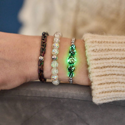 Obsidienne | Argent | Bracelet Cascade de Verre Luciole
