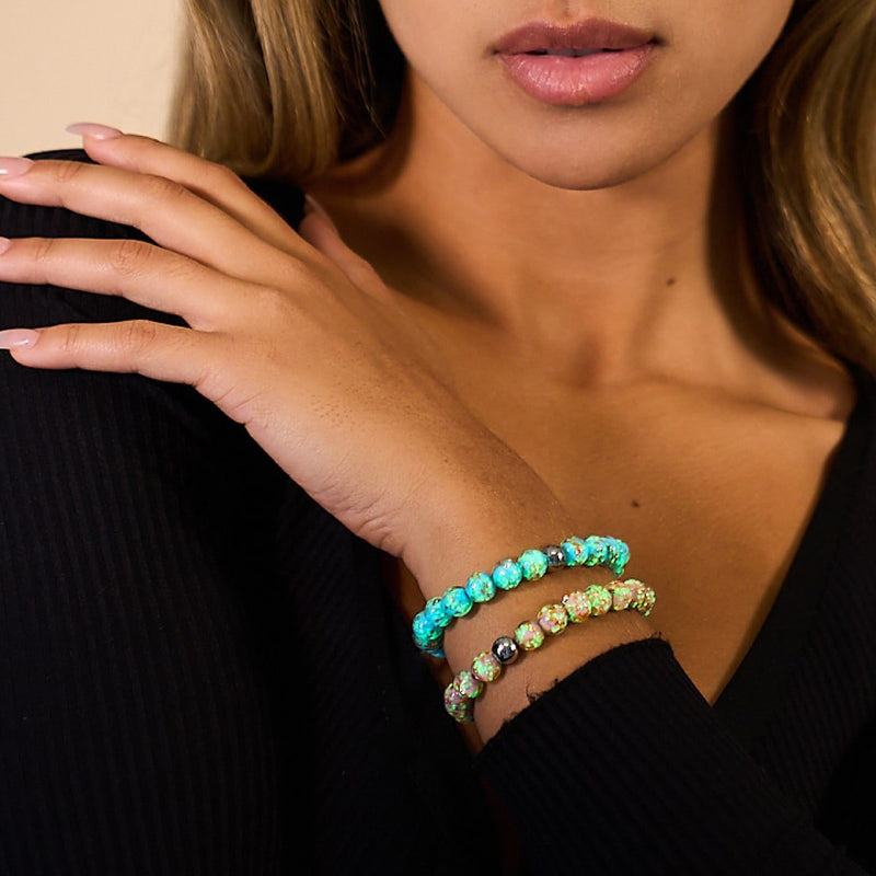 Pervenche | Argent sterling .925 | Bracelet Verre Luciole