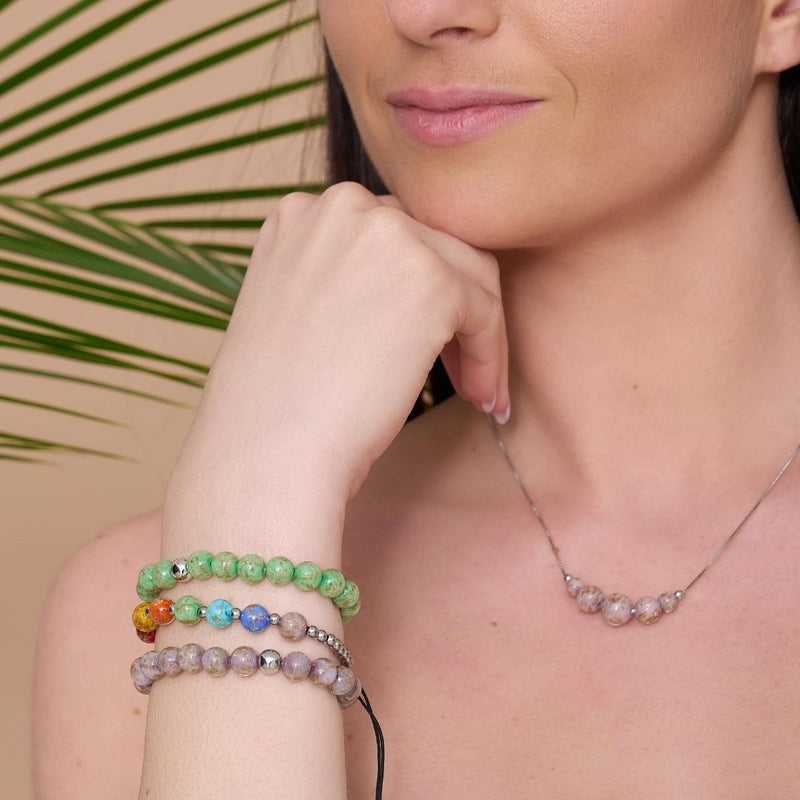 Pervenche | Argent sterling .925 | Bracelet Verre Luciole