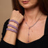 Champs violets | Pervenche x Lilas | Bracelet Verre Double Luciole
