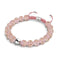 Eau de rose | Argent | Bracelet macramé verre luciole