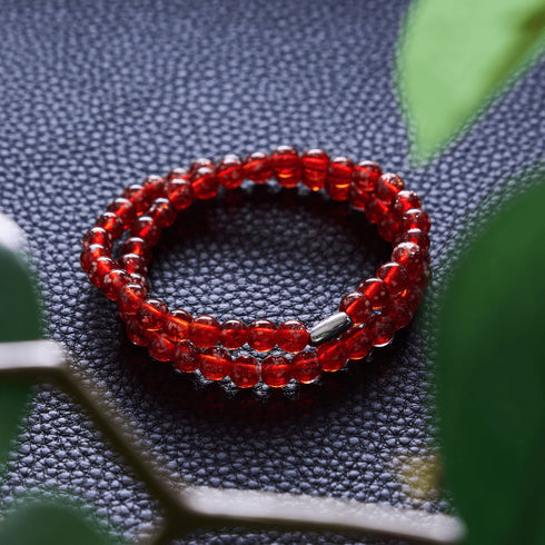 Rubis | Argent sterling .925 | Enveloppe de verre luciole