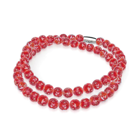 Rubis | Argent sterling .925 | Enveloppe de verre luciole