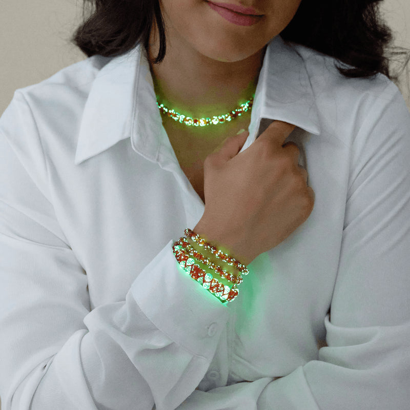 Rubis | Argent sterling .925 | Enveloppe de verre luciole