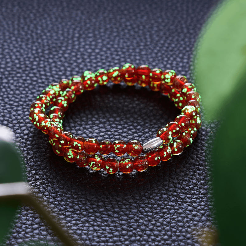 Rubis | Argent sterling .925 | Enveloppe de verre luciole