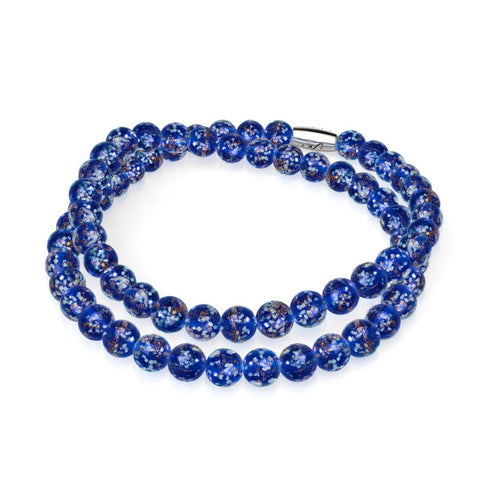 Saphir | Argent sterling .925 | Enveloppe de verre luciole