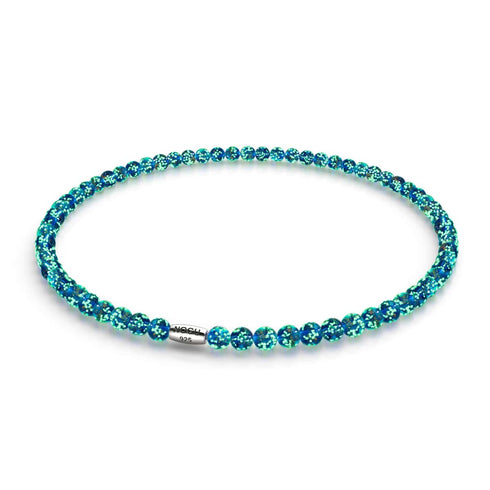 Saphir | Argent sterling .925 | Enveloppe de verre luciole