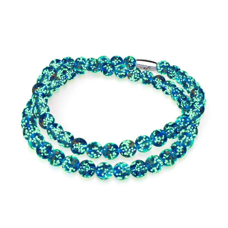 Saphir | Argent sterling .925 | Enveloppe de verre luciole