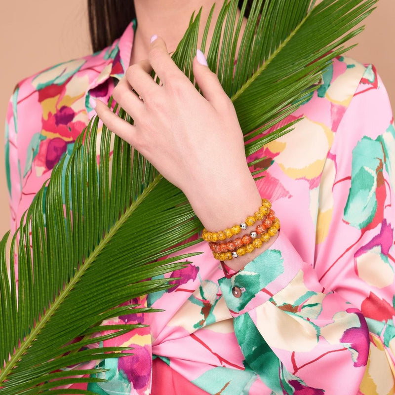 mandarine | Argent sterling .925 | Bracelet Verre Luciole