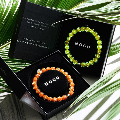 Tangerine | .925 Sterling Silver | Firefly Glass Bracelet