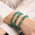 Teal | Silver | Firefly Glass Macrame Bracelet