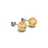 Ambre | Argent sterling .925 | Boucles d'Oreilles Tiges Verre Luciole