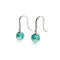 Cactus | Argent sterling .925 | Boucles d'Oreilles Huggie Verre Luciole