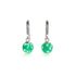 Cactus | Argent sterling .925 | Boucles d'Oreilles Huggie Verre Luciole