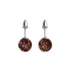 Chocolat | Argent sterling .925 | Boucles d'Oreilles Tiges Verre Luciole