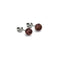 Chocolat | Argent sterling .925 | Mini Boucles D'oreilles Tiges En Verre Luciole