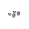 Indigo | Argent sterling .925 | Mini Boucles D'oreilles Tiges En Verre Luciole