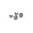 Indigo | Argent sterling .925 | Mini Boucles D'oreilles Tiges En Verre Luciole