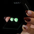 Ivory | .925 Sterling Silver | Firefly Glass Stud Earrings