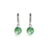 Kiwi | .925 Sterling Silver | Firefly Glass Huggie Earrings