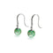 Kiwi | Argent sterling .925 | Boucles d'Oreilles Huggie Verre Luciole