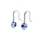 Lapis Flamme | Argent sterling .925 | Boucles d'Oreilles Huggie Verre Luciole