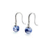 Lapis Flamme | Argent sterling .925 | Boucles d'Oreilles Huggie Verre Luciole